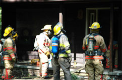 LeRoy Township Fire Department at a controlled practice fire